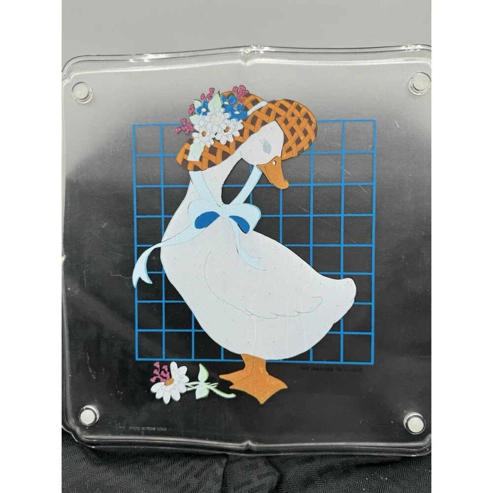 Country Goose In Bonnet Plastic Cutting Board Wall Hang VTG Kitchen Cottagecore